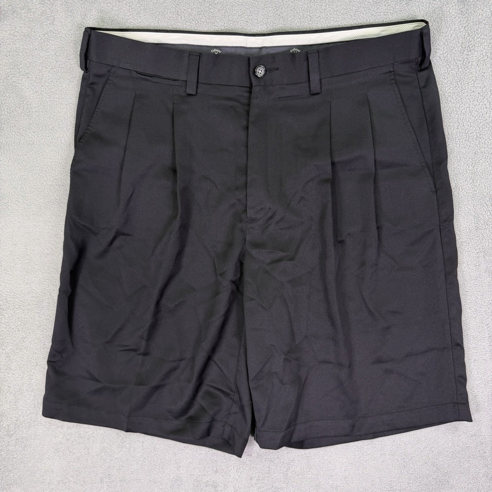 Callaway Chino Golf Shorts Mens 36 Black Performance Casual Preppy Athletic